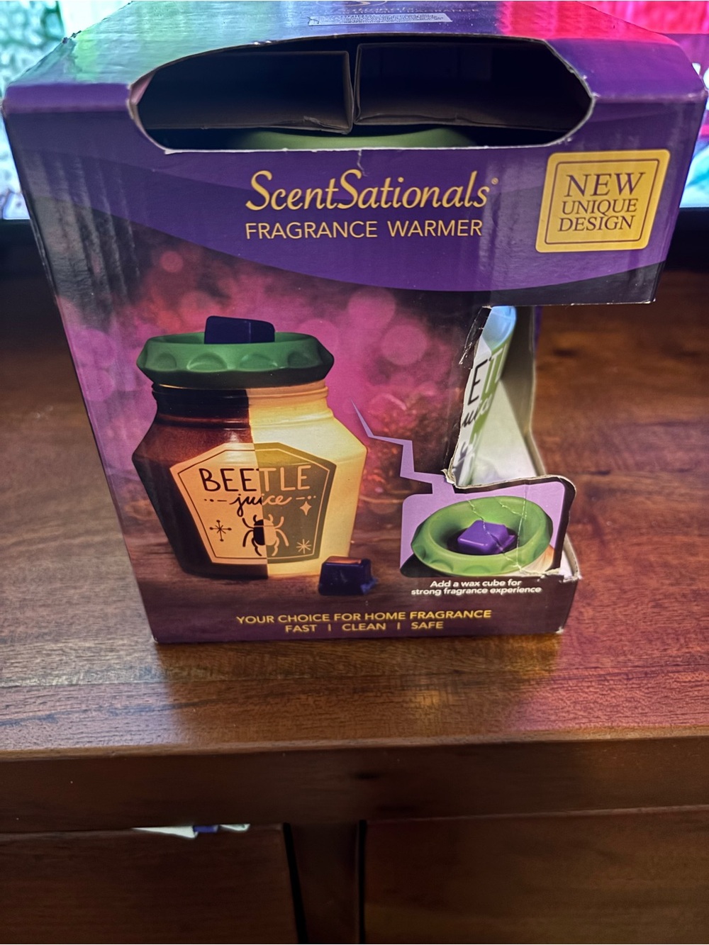 Beetle Juice Fragrance Warmer - Purple & Green